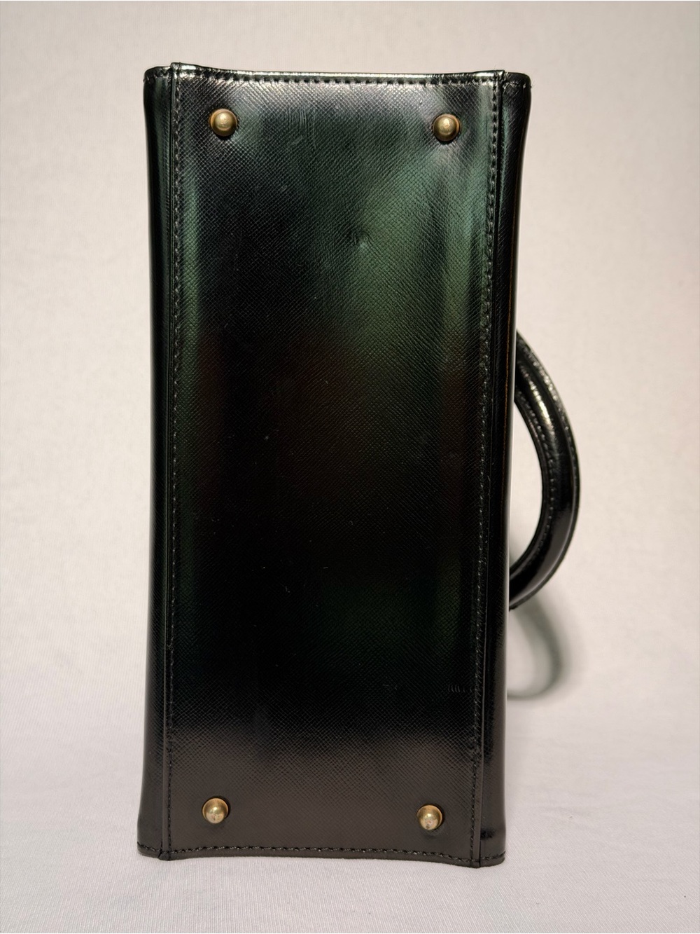 Vintage Gianni Versace Black Leather Medusa Sun Charm Bag - Picture 15 of 17